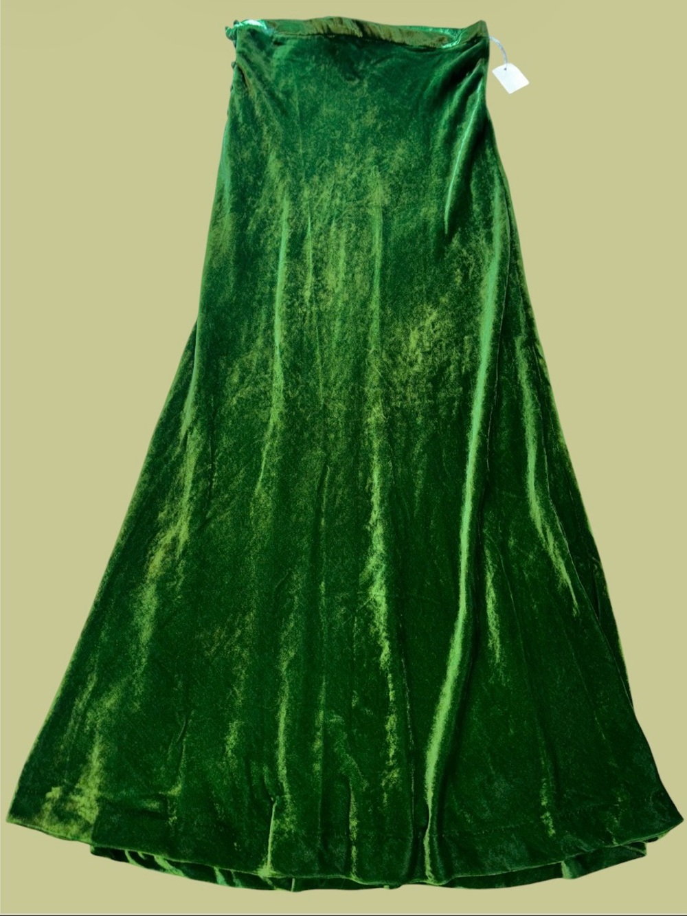 Bernadette Emerald Green Velvet Maxi Skirt Florence - Picture 2 of 7